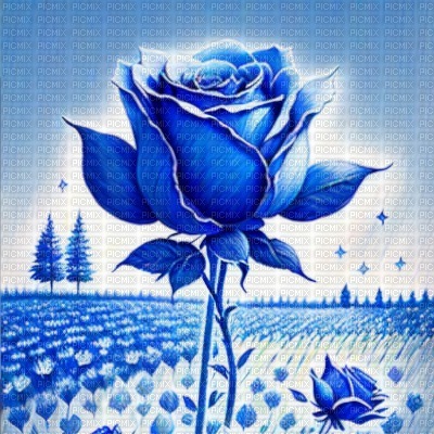 Blue Rose Sketch - безплатен png