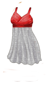 robe rouge et blanche (amour sucré) - PNG gratuit