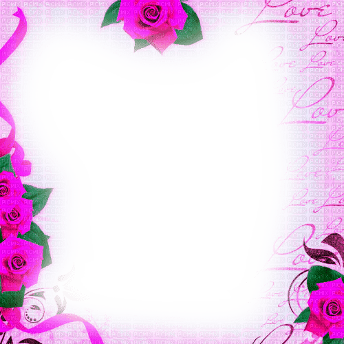 Frame.Roses.Pink - KittyKatLuv65 - ücretsiz png