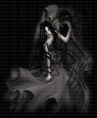 gothic woman laurachan - Бесплатни анимирани ГИФ