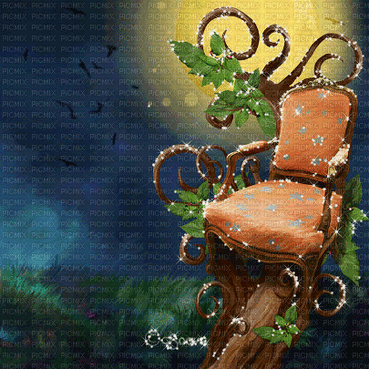 soave background animated fantasy surreal tree - 免费动画 GIF