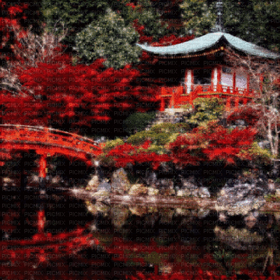 Red Japanese Background - Animovaný GIF zadarmo