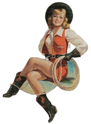 Cow-girl vintage - zadarmo png