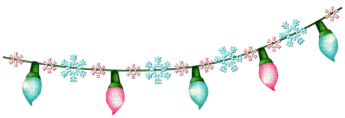 Christmas.Lights.Pink.Blue - 無料png