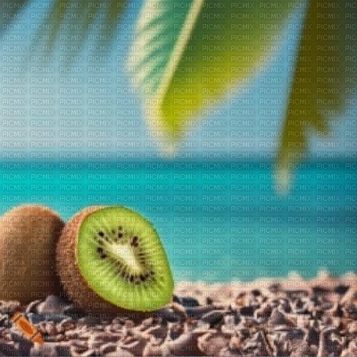 Kiwi Fruit on the Beach - PNG gratuit