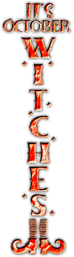 sm3 witch text orange halloween image png - Free PNG
