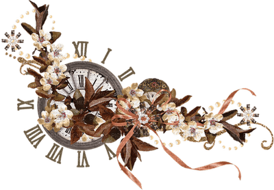 Kaz_Creations Deco Scrap Flowers Clock Colours - PNG gratuit