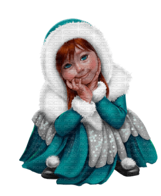 Kaz_Creations  Colours Colour-Girls Child Winter Christmas - Free PNG