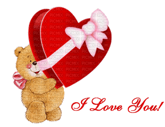 valentine valentin teddy bear text gif - 免费动画 GIF