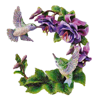 Birds and flowers - Δωρεάν κινούμενο GIF