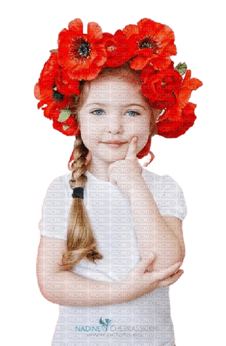 loly3 enfant coquelicot - 免费PNG