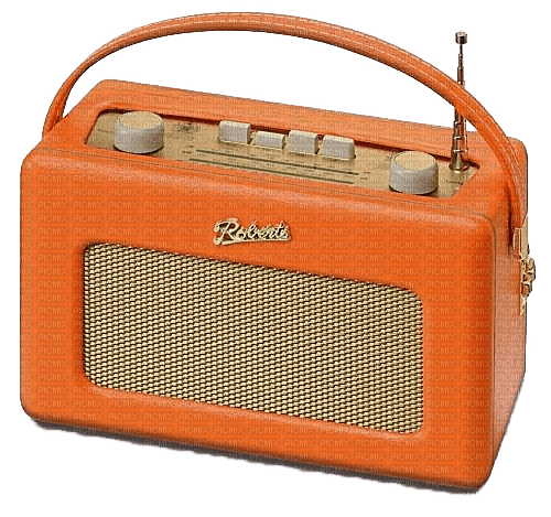 Vintage.Orange.Radio.Deco.Room.Victoriabea - Free PNG