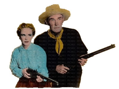 western   Randolph Scott et Jocelyn Brando - безплатен png