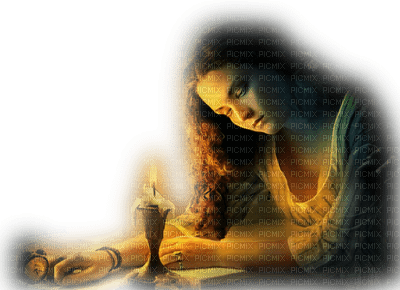 woman candle fantasy femme bougie fantaisie - PNG gratuit