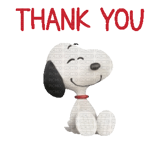 Thank you.Snoopy.gif.Victoriabea - GIF animasi gratis