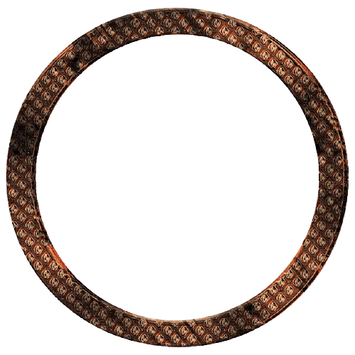 kikkapink deco scrap frame metal brown - PNG gratuit