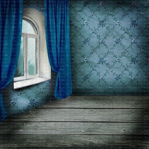 blue fantasy room background - png grátis