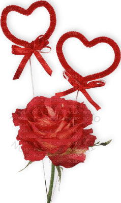 Kaz_Creations Deco Hearts Love Flower - PNG gratuit