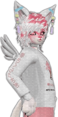 Cherry blossom catboy pastel furry - 免费PNG