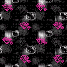 emo hello kitty background/ink - Zdarma animovaný GIF