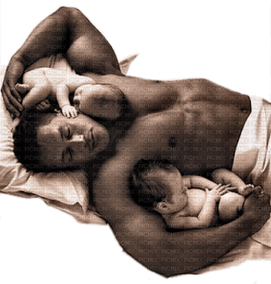 Kaz_Creations Man Homme Babies Family - PNG gratuit