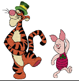 tigger and piglet dancing - Bezmaksas animēts GIF