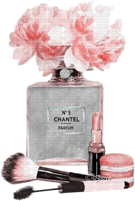 soave deco perfume flowers make up pink teal - PNG gratuit