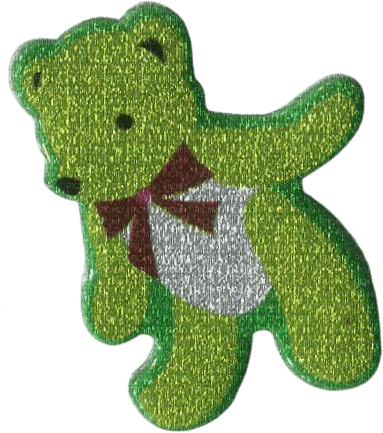 shiny green bear sticker - фрее пнг