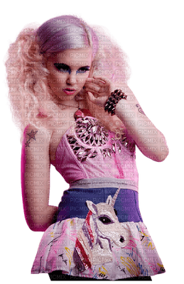 woman pink hair bp - ingyenes png