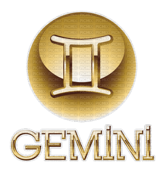 Y.A.M._Zodiac gemini text - PNG gratuit