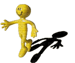 bendy toy walking smiley - Darmowy animowany GIF