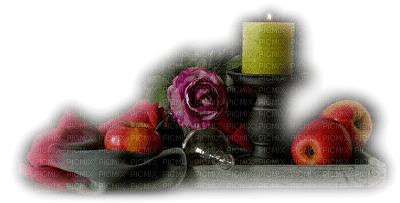 minou-decoration-fruit-candle-frukt-ljus - png grátis