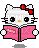 Kaoani Hello kitty qui lit - 免费动画 GIF