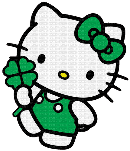 Hello kitty saint Patrick St Patrick’s Day - gratis png