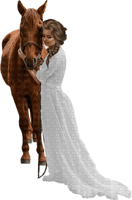 kvinna-häst - png ฟรี