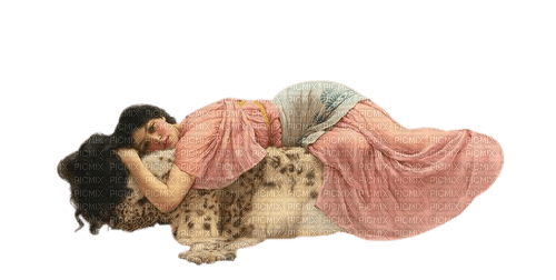 woman laying down - PNG gratuit