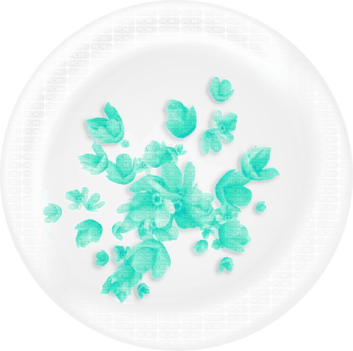 Bubble.Flowers.Teal - PNG gratuit