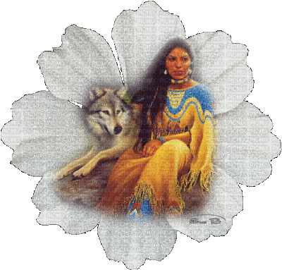 American Indian woman bp - GIF animé gratuit