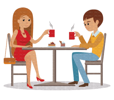 a couple drinks coffee - png gratis