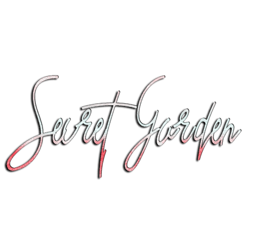 secret garden text kikkapink - nemokama png