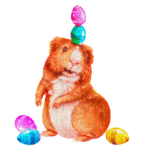 Easter  hamster by nataliplus - GIF animé gratuit