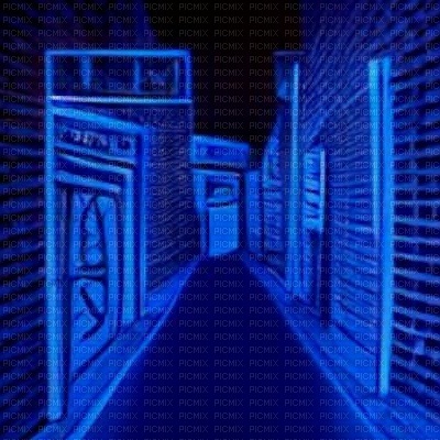 Blue Neon Alley - 無料png