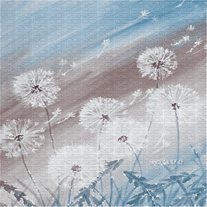 soave background animated painting field flowers - Gratis animeret GIF