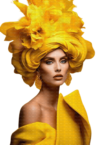 Женщина в желтом - 無料png