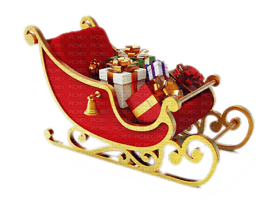 christmas sleigh - Free PNG