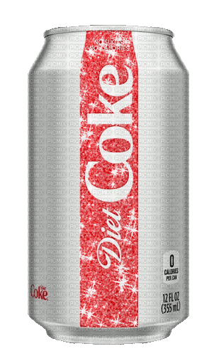 Diet Coke Coca Cola Can Glitter - Free animated GIF