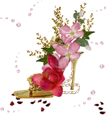 patymirabelle déco  chaussure, fleurs - Besplatni animirani GIF