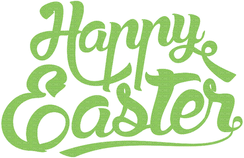 happy easter text quote deco - png ฟรี
