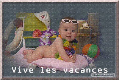 bébé vacance - Бесплатный анимированный гифка