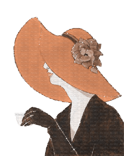 dolceluna woman hat flower gif glitter animated - Бесплатный анимированный гифка